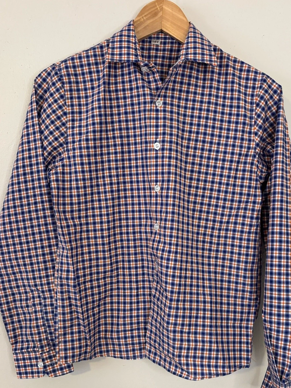 NWT YuanLu 3 Piece Blue Plaid Suit Size 14Y